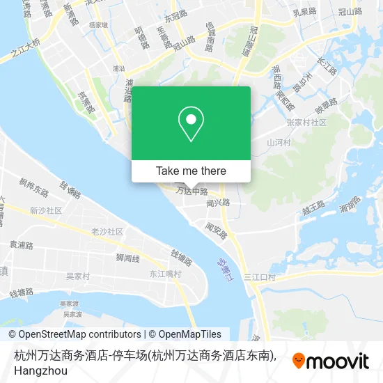 杭州万达商务酒店-停车场(杭州万达商务酒店东南) map