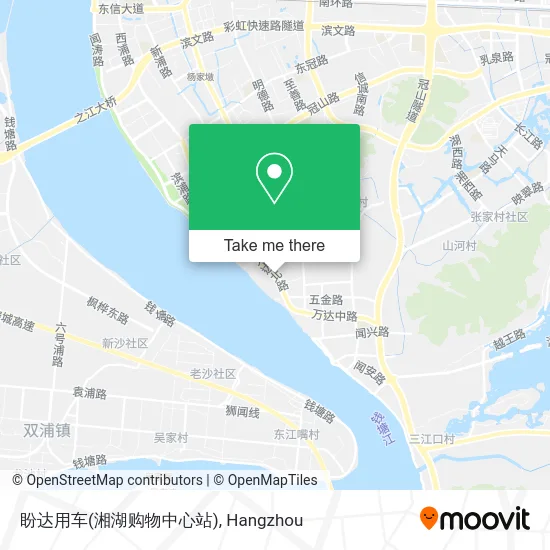 盼达用车(湘湖购物中心站) map
