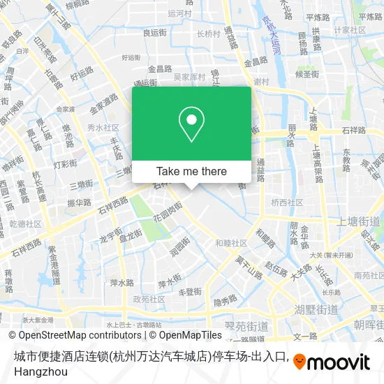 城市便捷酒店连锁(杭州万达汽车城店)停车场-出入口 map