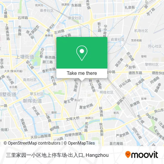 三里家园一小区地上停车场-出入口 map