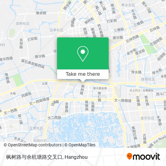 枫树路与余杭塘路交叉口 map