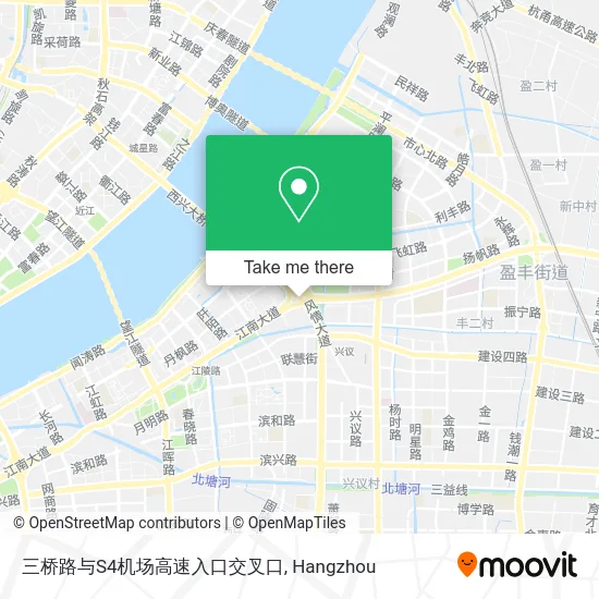 三桥路与S4机场高速入口交叉口 map