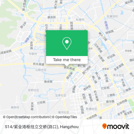 S14/紫金港枢纽立交桥(路口) map