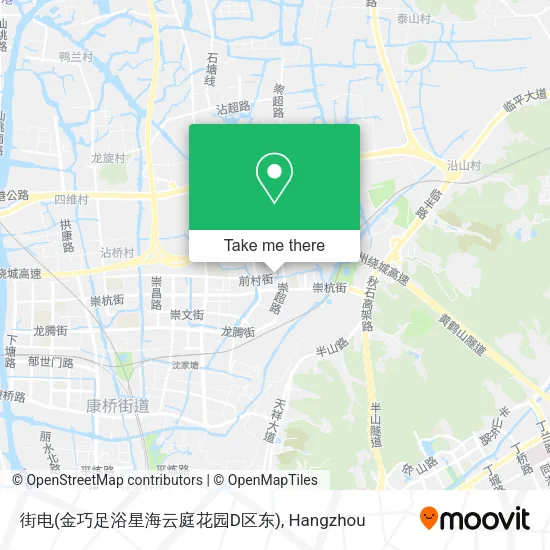 街电(金巧足浴星海云庭花园D区东) map