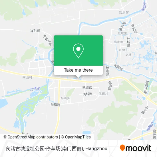 良渚古城遗址公园-停车场(南门西侧) map