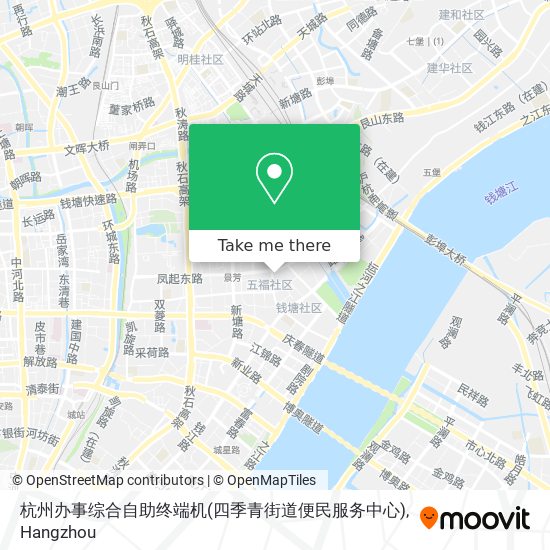 杭州办事综合自助终端机(四季青街道便民服务中心) map