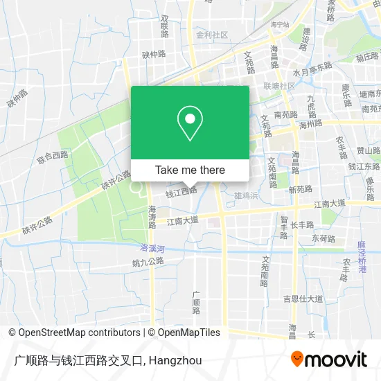 广顺路与钱江西路交叉口 map