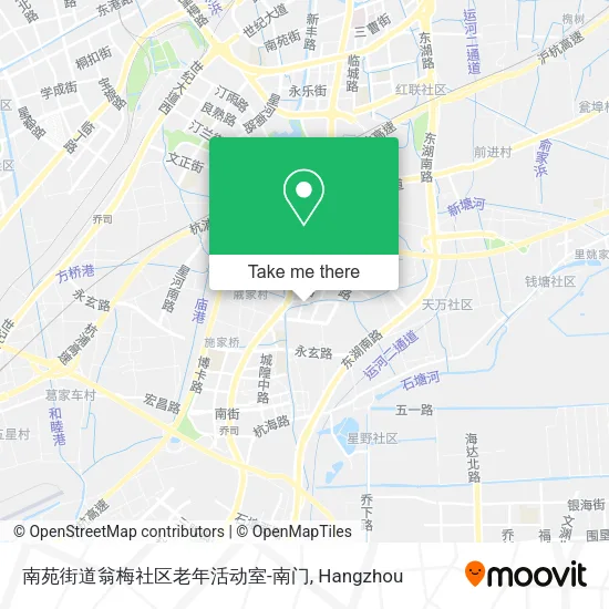 南苑街道翁梅社区老年活动室-南门 map
