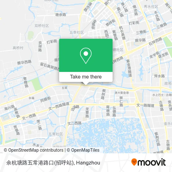 余杭塘路五常港路口(招呼站) map