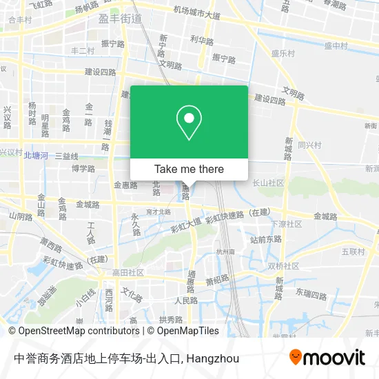 中誉商务酒店地上停车场-出入口 map