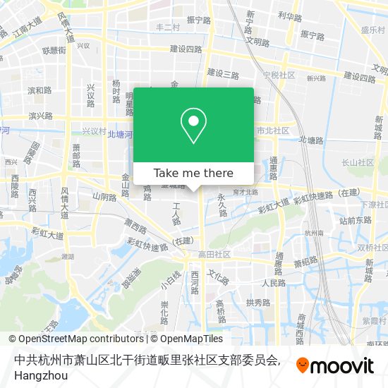 中共杭州市萧山区北干街道畈里张社区支部委员会 map