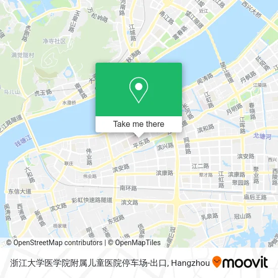 浙江大学医学院附属儿童医院停车场-出口 map