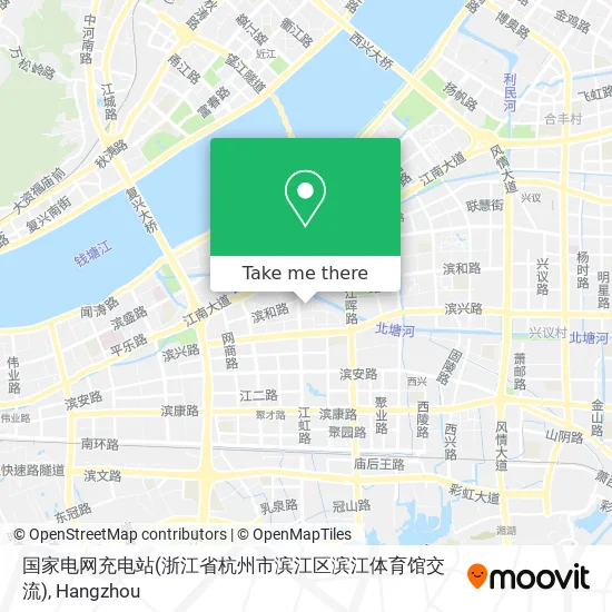 国家电网充电站(浙江省杭州市滨江区滨江体育馆交流) map