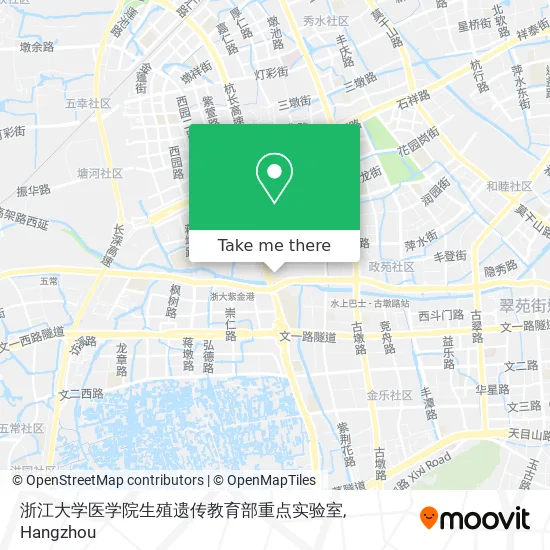 浙江大学医学院生殖遗传教育部重点实验室 map