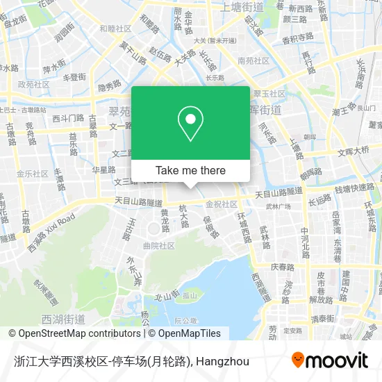 浙江大学西溪校区-停车场(月轮路) map
