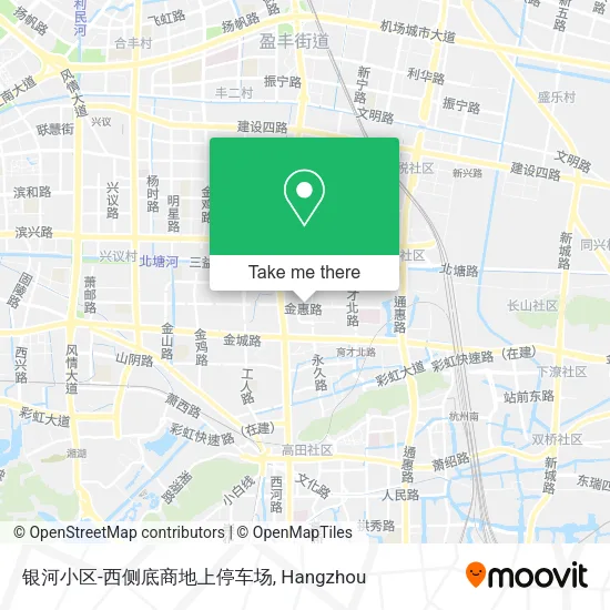 银河小区-西侧底商地上停车场 map