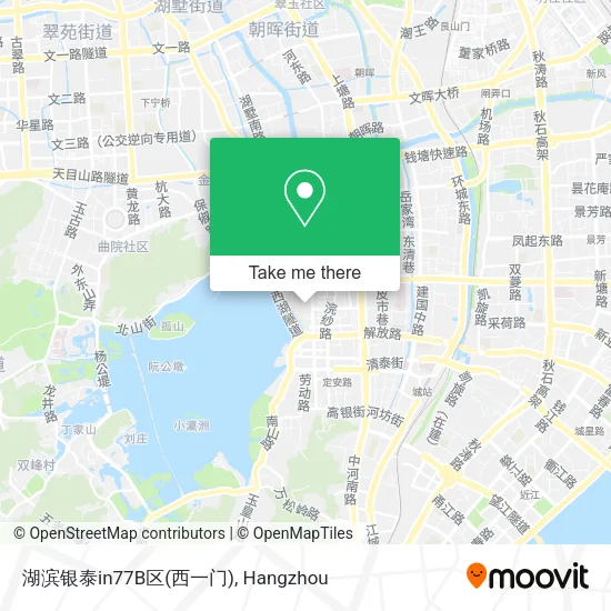 湖滨银泰in77B区(西一门) map