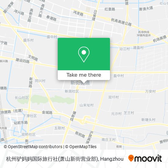 杭州驴妈妈国际旅行社(萧山新街营业部) map