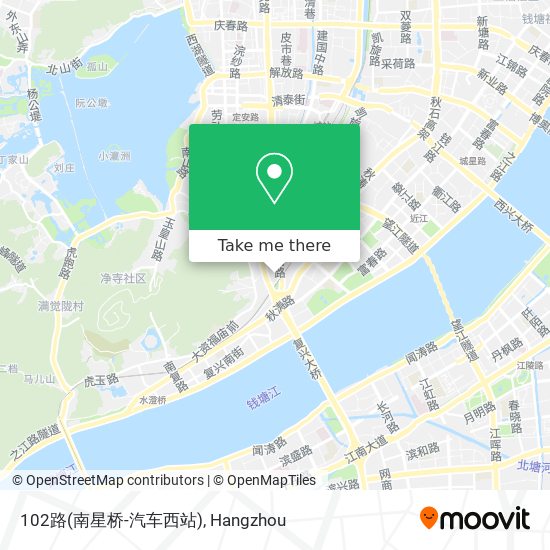102路(南星桥-汽车西站) map