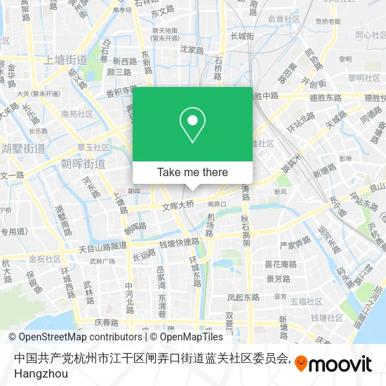 中国共产党杭州市江干区闸弄口街道蓝关社区委员会 map