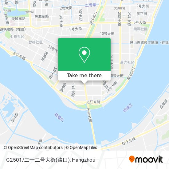 G2501/二十二号大街(路口) map