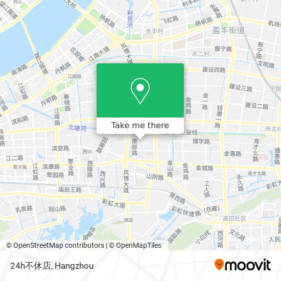24h不休店 map