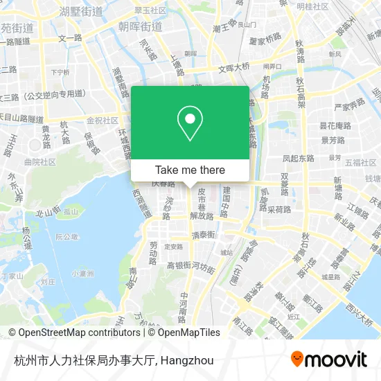 杭州市人力社保局办事大厅 map