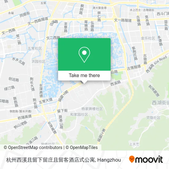 杭州西溪且留下留庄且留客酒店式公寓 map