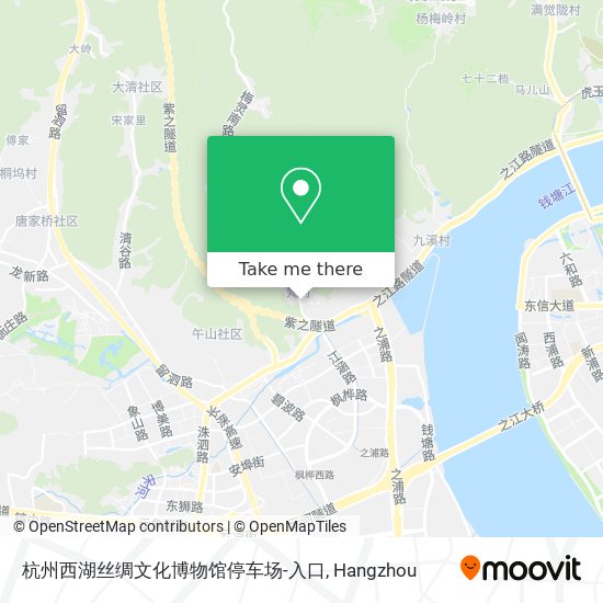 杭州西湖丝绸文化博物馆停车场-入口 map