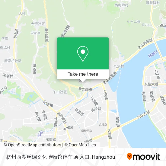 杭州西湖丝绸文化博物馆停车场-入口 map