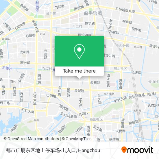 都市广厦东区地上停车场-出入口 map