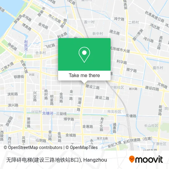 无障碍电梯(建设三路地铁站B口) map