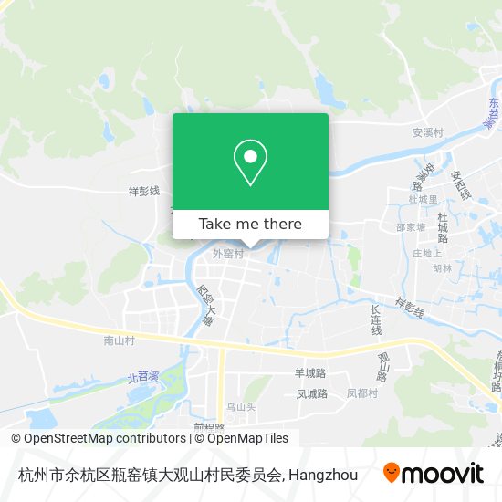 杭州市余杭区瓶窑镇大观山村民委员会 map