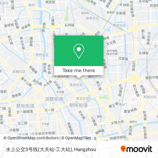 水上公交3号线(大关站-工大站) map