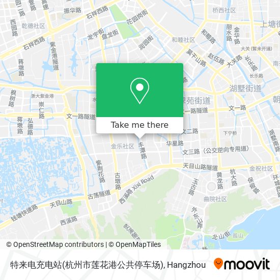 特来电充电站(杭州市莲花港公共停车场) map
