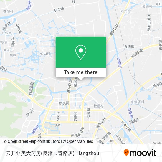 云开亚美大药房(良渚玉管路店) map