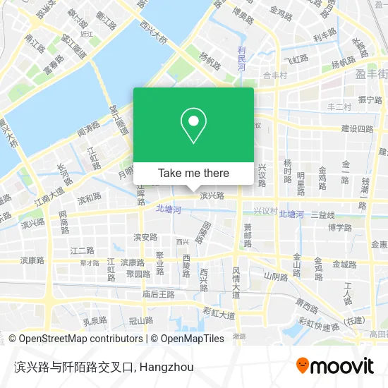 滨兴路与阡陌路交叉口 map