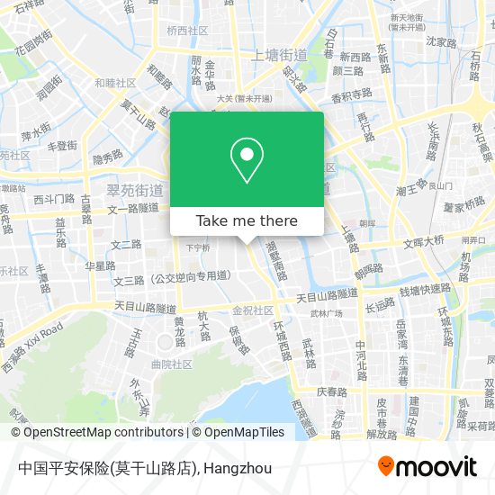 中国平安保险(莫干山路店) map