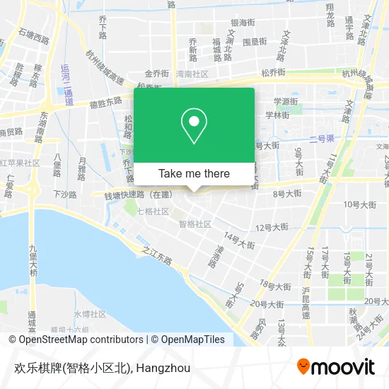 欢乐棋牌(智格小区北) map