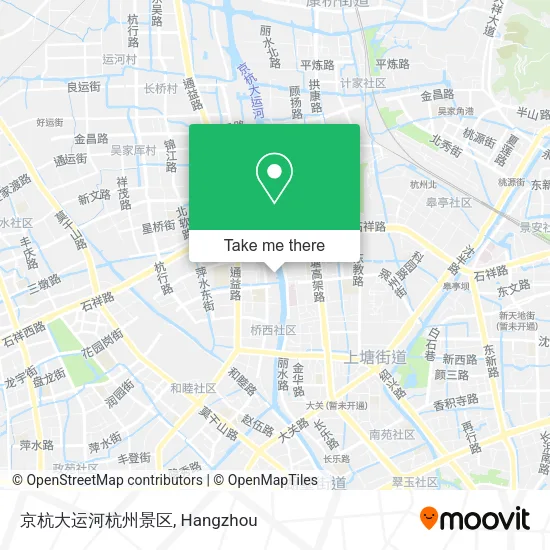 京杭大运河杭州景区 map