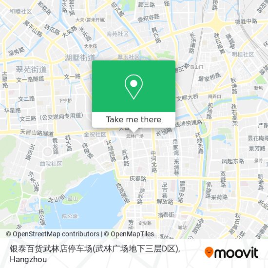 银泰百货武林店停车场(武林广场地下三层D区) map