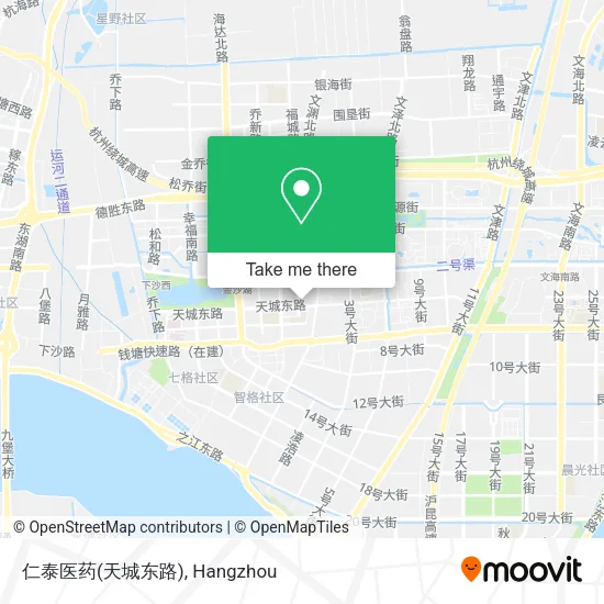 仁泰医药(天城东路) map