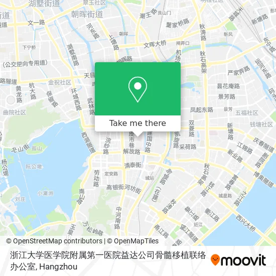 浙江大学医学院附属第一医院益达公司骨髓移植联络办公室 map