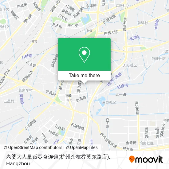 老婆大人量贩零食连锁(杭州余杭乔莫东路店) map
