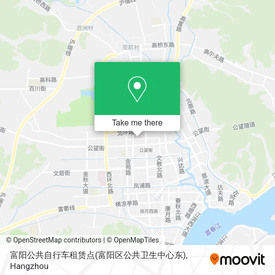 富阳公共自行车租赁点(富阳区公共卫生中心东) map