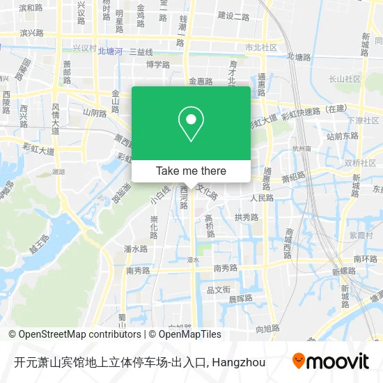 开元萧山宾馆地上立体停车场-出入口 map
