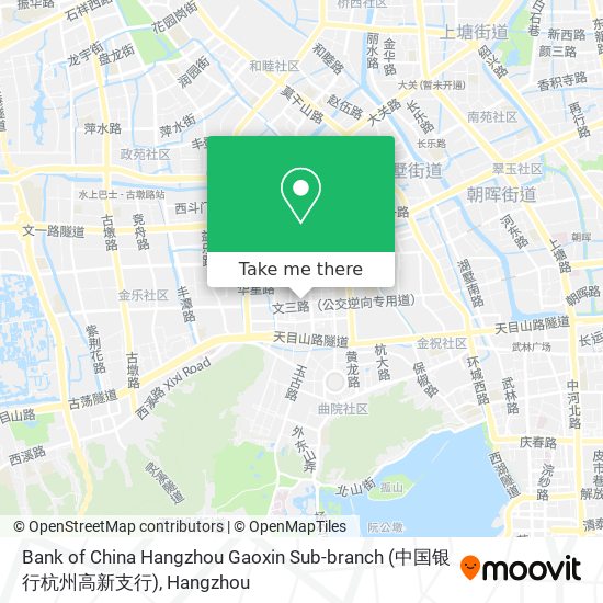 Bank of China Hangzhou Gaoxin Sub-branch (中国银行杭州高新支行) map