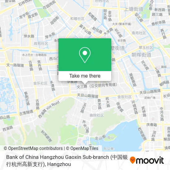 Bank of China Hangzhou Gaoxin Sub-branch (中国银行杭州高新支行) map