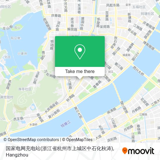 国家电网充电站(浙江省杭州市上城区中石化秋涛) map