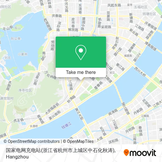 国家电网充电站(浙江省杭州市上城区中石化秋涛) map